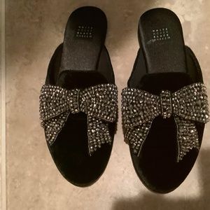 White House black market suede mule shoes, size 5